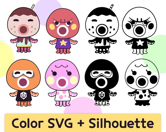 Download Animal Crossing Octopus Svg Marina Zucker Octavian And Etsy PSD Mockup Templates