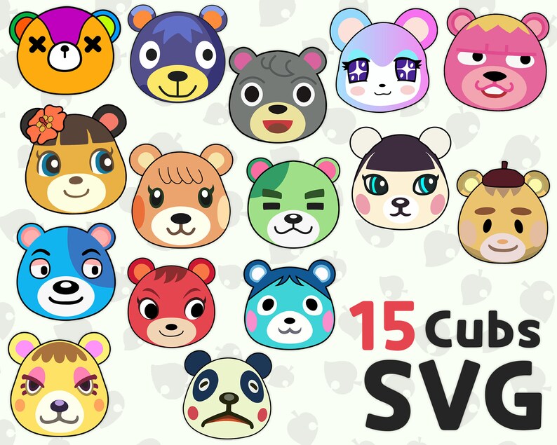 Download 15 Cubs villagers layered SVG pack Get animal crossing cubs | Etsy