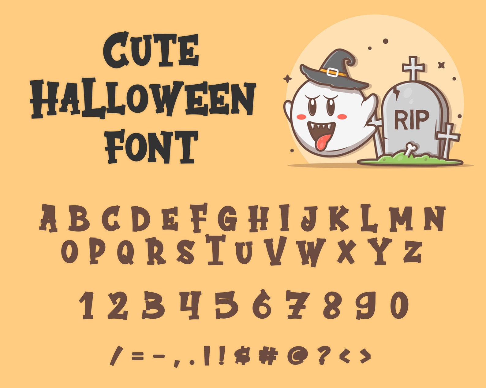 Halloween fonts SVG Cute halloween fonts for cricut get otf Etsy