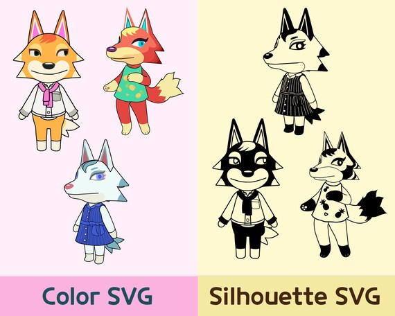 Download 3 Wolf Svg Animal Crossing Characters Audie Chief And Etsy PSD Mockup Templates