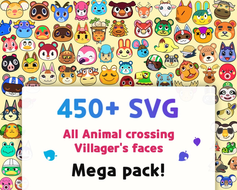 Download Svg Png Files Pack 450 Animal Crossing Svg All Animal Crossing Villagers Face Svg In Layered Color Cricut Files Digital Drawing Illustration Safarni Org