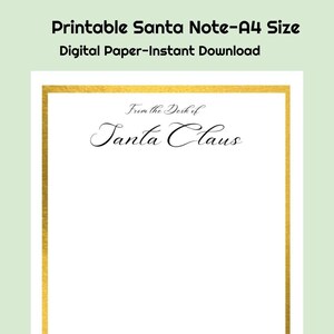Carta intestata/nota natalizia stampabile in formato A4 - Carta digitale - Download istantaneo