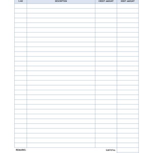 Printable Balance Sheet-ledger Sheet Small Business Accounting Form PDF ...