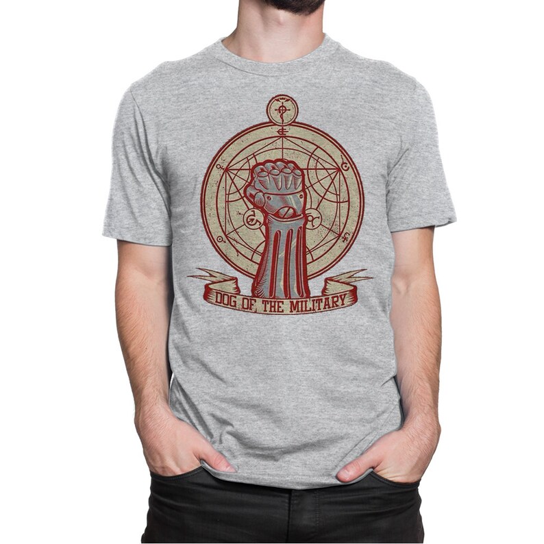 Men/'s and Women/'s Sizes Fullmetal Alchemist Dog of the Military T-Shirt