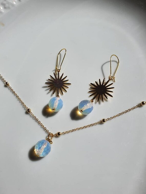 Boho chakra opal best sale earrings