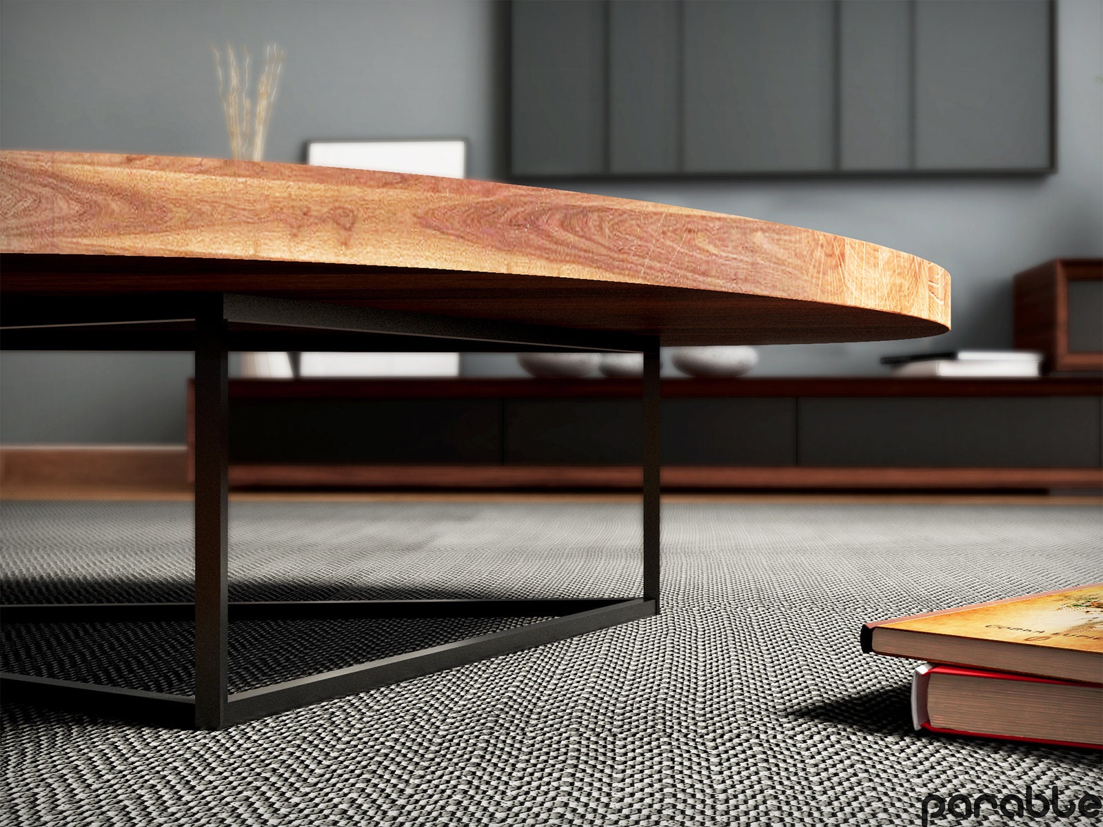 Unique irregular shaped coffee table made of solid wood Etsy