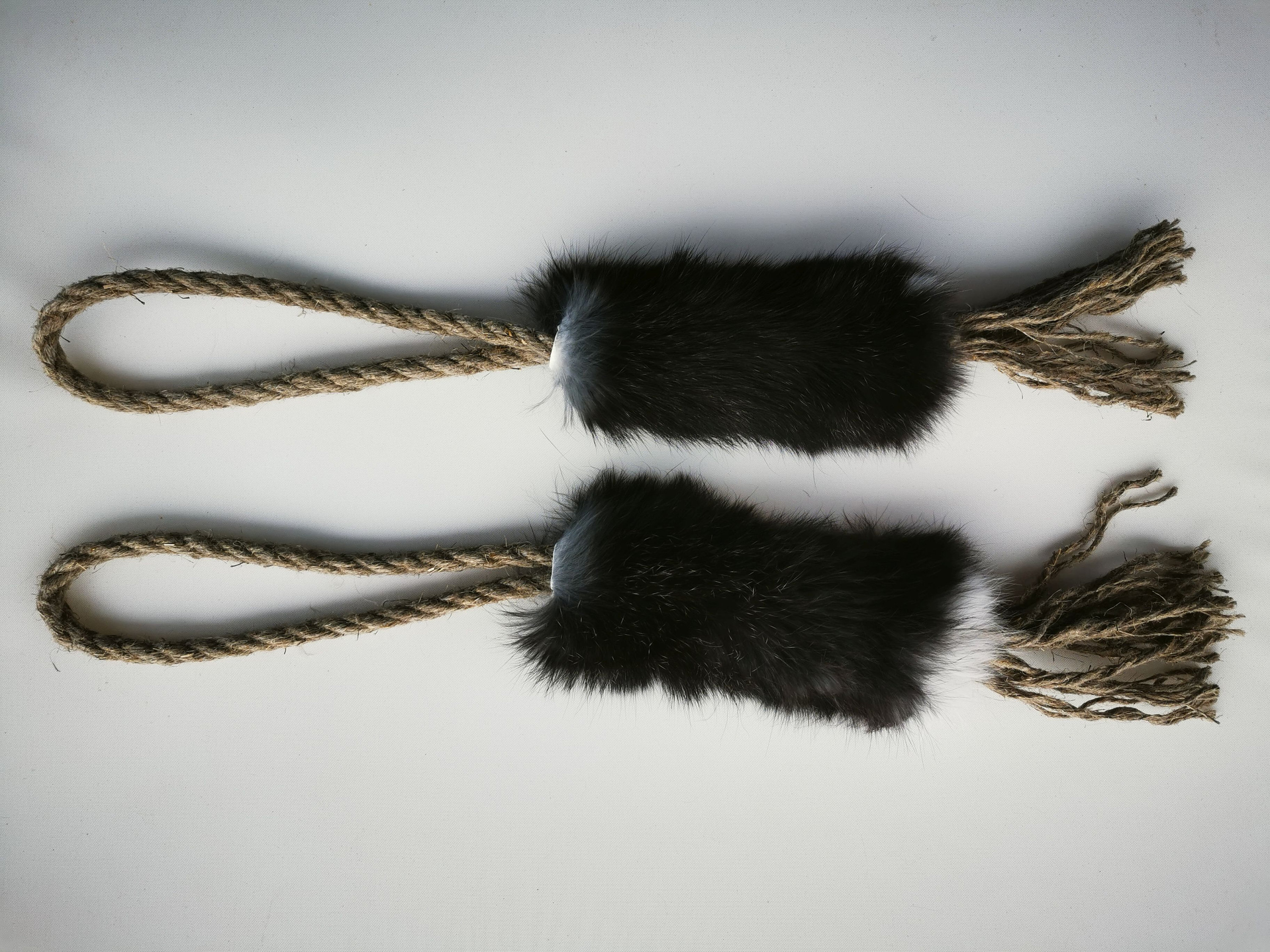 Natural Rabbit Skin Dog Tug Toy With Organic Linen Rope Etsy Canada