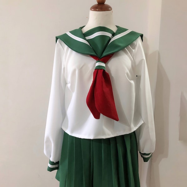 Chica japonesa anime uniforme escolar cosplay