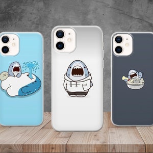 Coque bébé requin pour iPhone 14, 13, 12, 11, X, 8, Samsung A13, S22, A73, A53, Huawei P40, P50, Pixel 7, 6, 6 Pro OnePlus 9