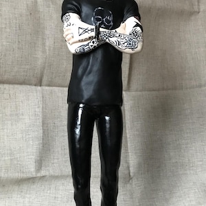 Collectible Marilyn Manson sculpture is made of polyurethane resin, painted with acrylics.Tabletop figure.Home decor.22 inches