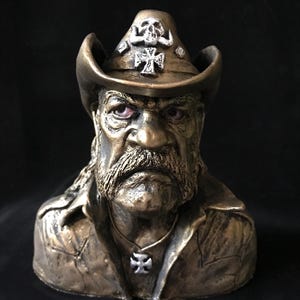 Collectible Bust Lemmy Kilmister.Motorhead Band Table Decor 6.2/6.6 inch