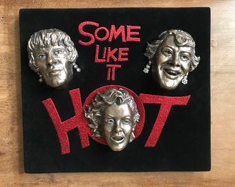 Some Like it Hot, Bronze Bas-Relief, Marilyn Monroe, Tony Curtis, Jack Lemmon