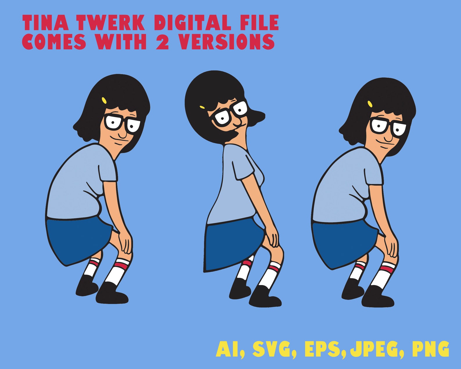 Twerking Tina Belcher svg // bob's burgers // tina // Etsy