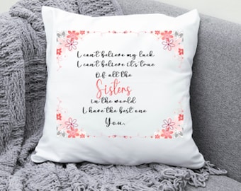 Sister Cuddle Cushion Best Sister gift idea