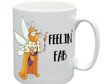 Black 12oz Latte Mug bb10L Queen Bee Yellow Black 12oz Latte Mug bb10L Queen Bee Yellow