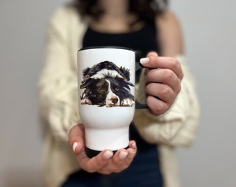 Idée cadeau Mug de voyage Border Collie