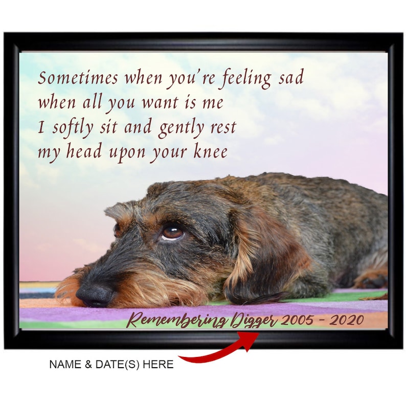 Dog Memorial Print Dog Poem Personalised Print Gift Idea | Etsy