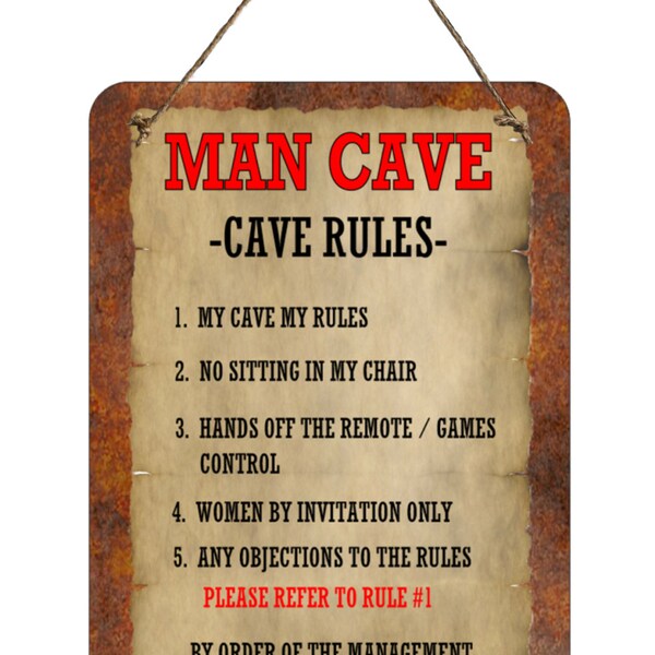 Man Cave Novelty Sign Lifestyle sign