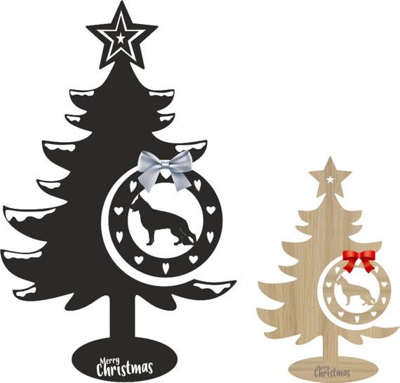 AD-G1CB Alsatian/ German Shepherd Dog Christmas Tree Bauble Decoration Gift 