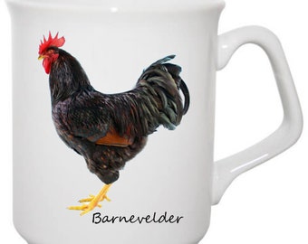 Chicken Mug, Personalised Mug Gift For Chicken Lover, Chicken Gift For Women, Chicken Decor, Barnevelder Chicken Mug