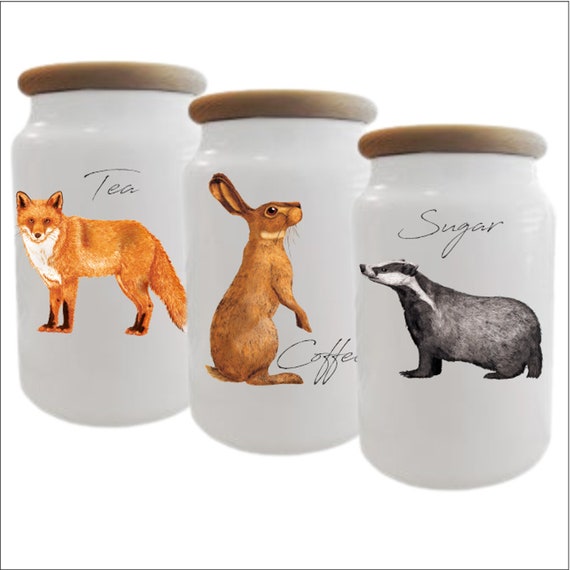 Animal tea hotsell coffee sugar jars