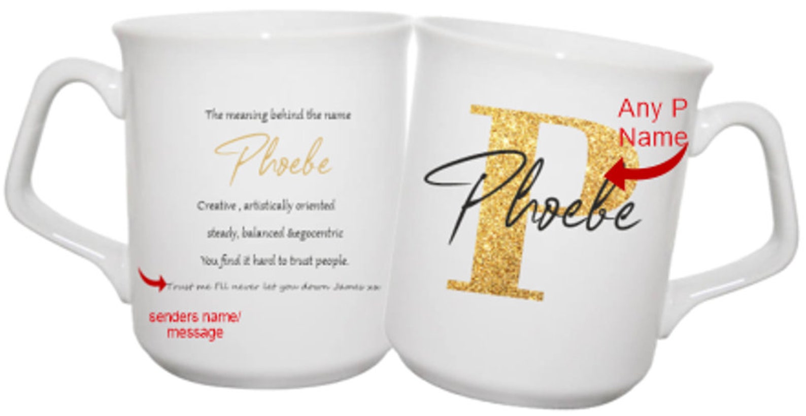 Nombre Mug Alfabeto letra P Nombre que significa taza Etsy