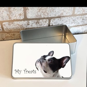 Boston Terrier Treat Tin storage tin dog biscuit tin