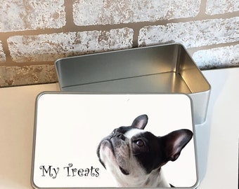 Boston Terrier Treat Tin storage tin dog biscuit tin