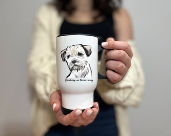 Idée cadeau Mug de voyage Border terrier