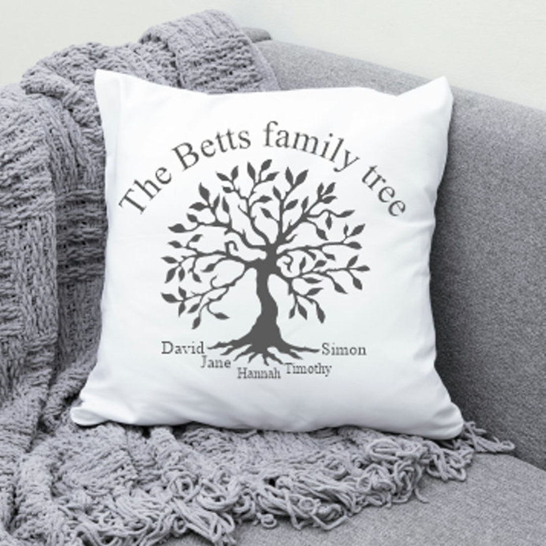 Family Tree Cushion Pillow Tree of Life Pillow Personalised Cushion Etsy Australia