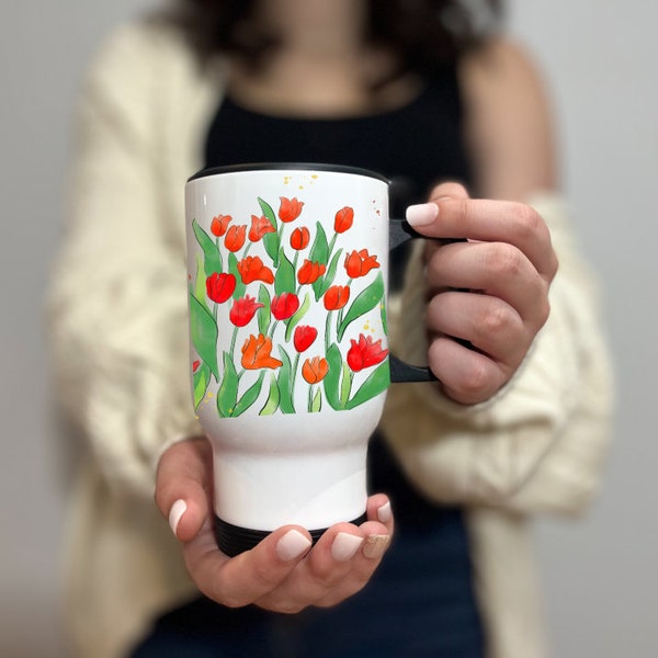 Travel Mug Spring flowers Tulip mug