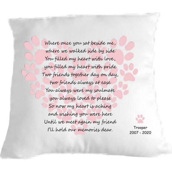 Dog Memorial Cuddle Cushion Beloved Pet Lifestyle Cushion Etsy
