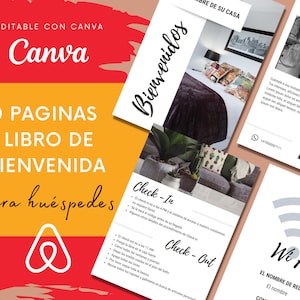Airbnb Livro de Bem-vindo para hóspedes | El Manual da Casa Airbnb | Modelo de tela