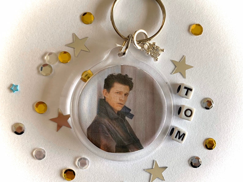 Tom Holland Keychain With Gemstone