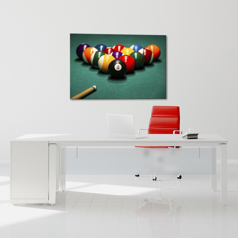 Billiardssnooker Art Print on Canvas Billiards Balls Etsy
