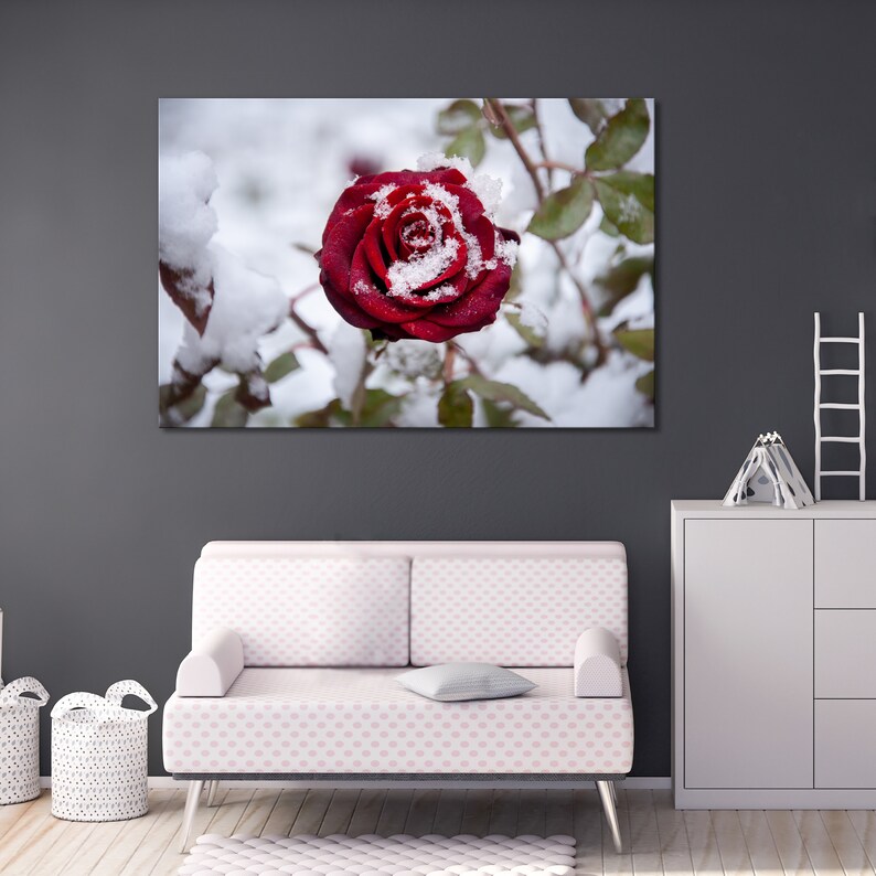 Modern Photography Printing Red Rose Printable Large Canvas Art Printing Floral Print 3 piece Flower Wall Art Hanging Canvas