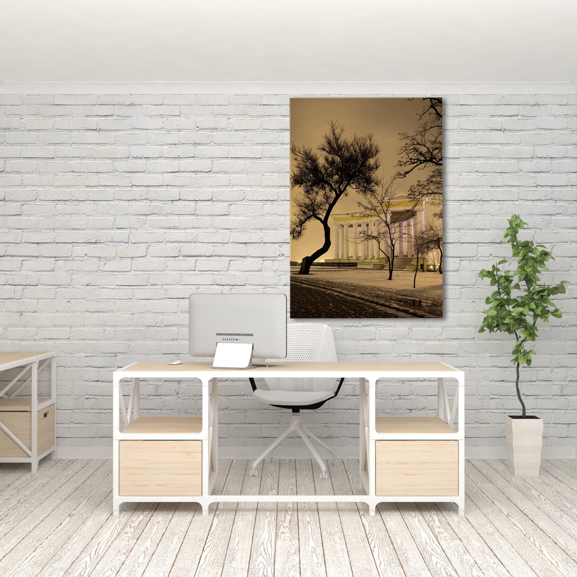 Modern Photography Vertical Wall Art Canvas Printing Tree in Etsy