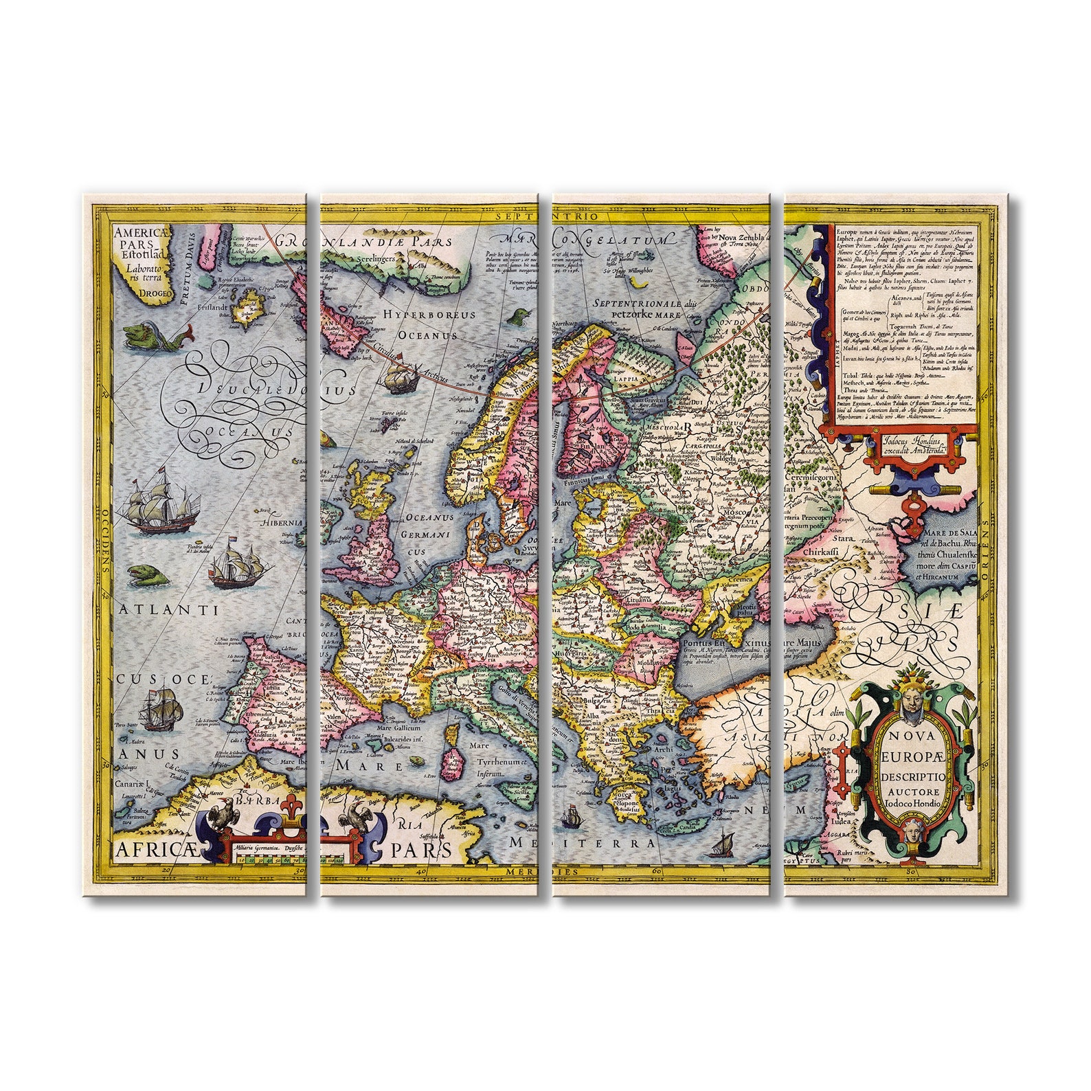 Large Canvas Vintage World Map Wall Art 3 piece Modern Wall | Etsy