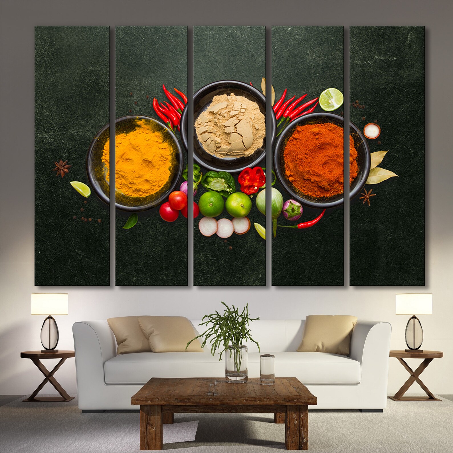 Kitchen Spices decor dining room wall art extra large canvas Etsy
