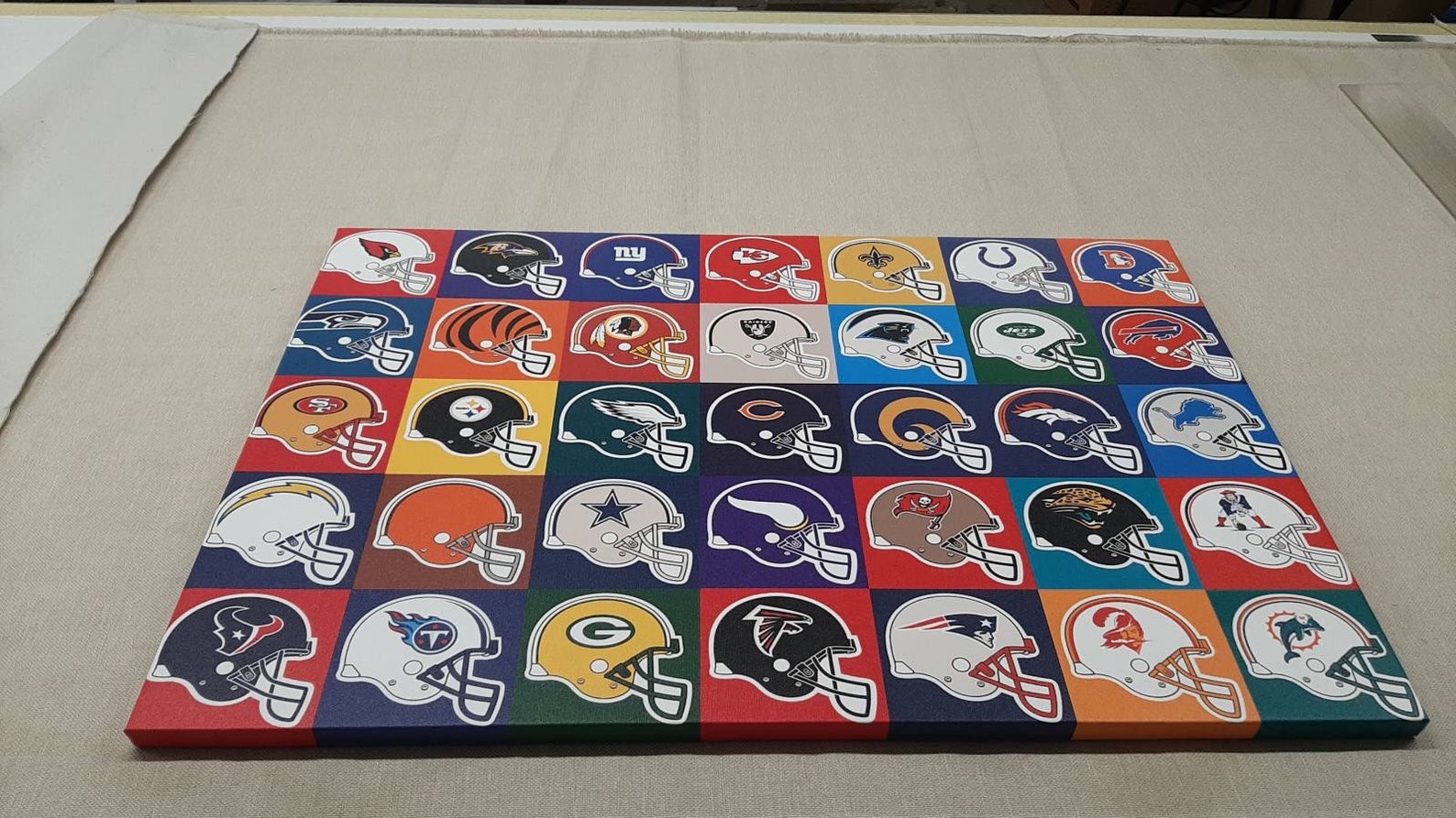 Football Helmet Canvas Printable Extra Large Wall Art Print Unique Housewarming Gift Etsy