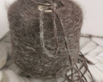 Melage Blue Fuzzy Wool Yarns For Hand Knitting 520g Alpaca Yarn on Cone Soft Yarn Scarf Yarn
