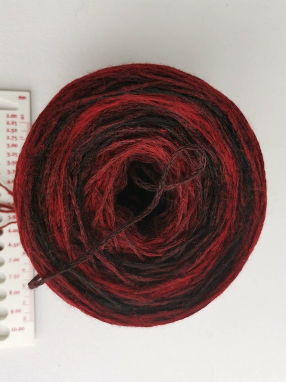 Cotton Yarn Cakes ELECTRIC RED, Yarn for Crocheting, Bright