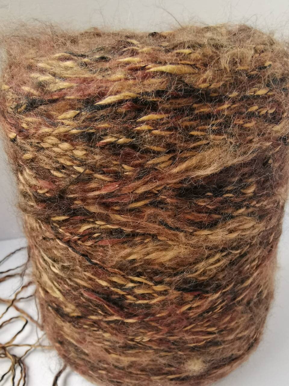 Brown / Black Fluffy Yarn Fuzzy Decorative yarn for Crochet Etsy