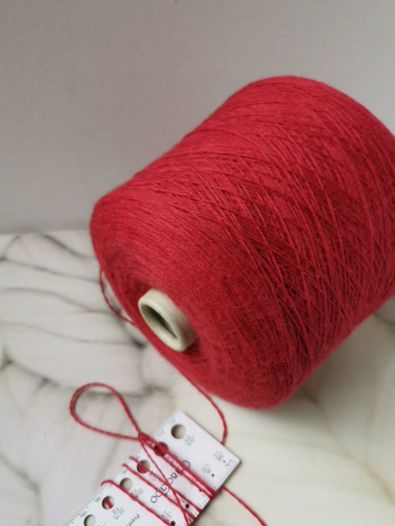 Red 2 Ply Wool DK Yarn on Cake Hand Knitting Yarn Socks Yarn Crochet Yarn  Sheep Yarn 