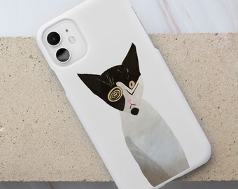 Cubism phone case, cat cubism drawing case, Iphone art phone case
