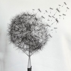 dandelion hot air balloon shirt, wildflower shirt, dandelion air balloon surreal abstract drawing hoodie, valentines gift shirt