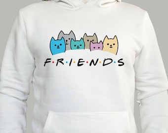 cat friends hoodie,
