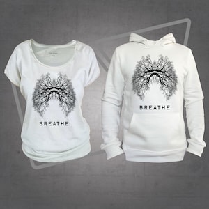 Yoga t-shirt, yoga clothing, yoga lover gift, yoga breathe hoodie, harmony tee, meditation tee, breathe lungs hoodie, lungs tree shirt,