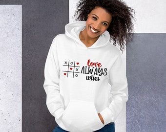 valentines day xoxo hoodie, love always wins sweatshirt