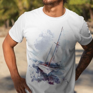 sailboat watercolor shirt, boardsailing painting hoodie, sailing tshirt